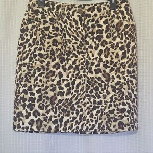 JONES NEW YORK Sport Stretch Womens Size 6 Animal Print Pencil Skirt